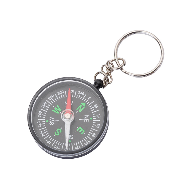 Professional manufacturers supply outside diameter 40mm compass keychain compass keychain 40mm compass