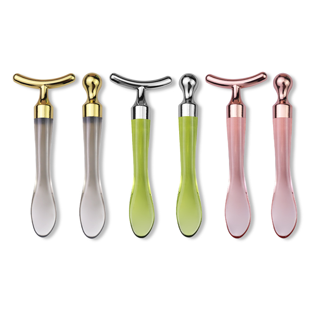 Metal Eye Cream Massage Stick Fishtail Cosmetic Spoon Double Head Eye Cream Face Cream Introduction Stick Face Massage Beauty Spoon