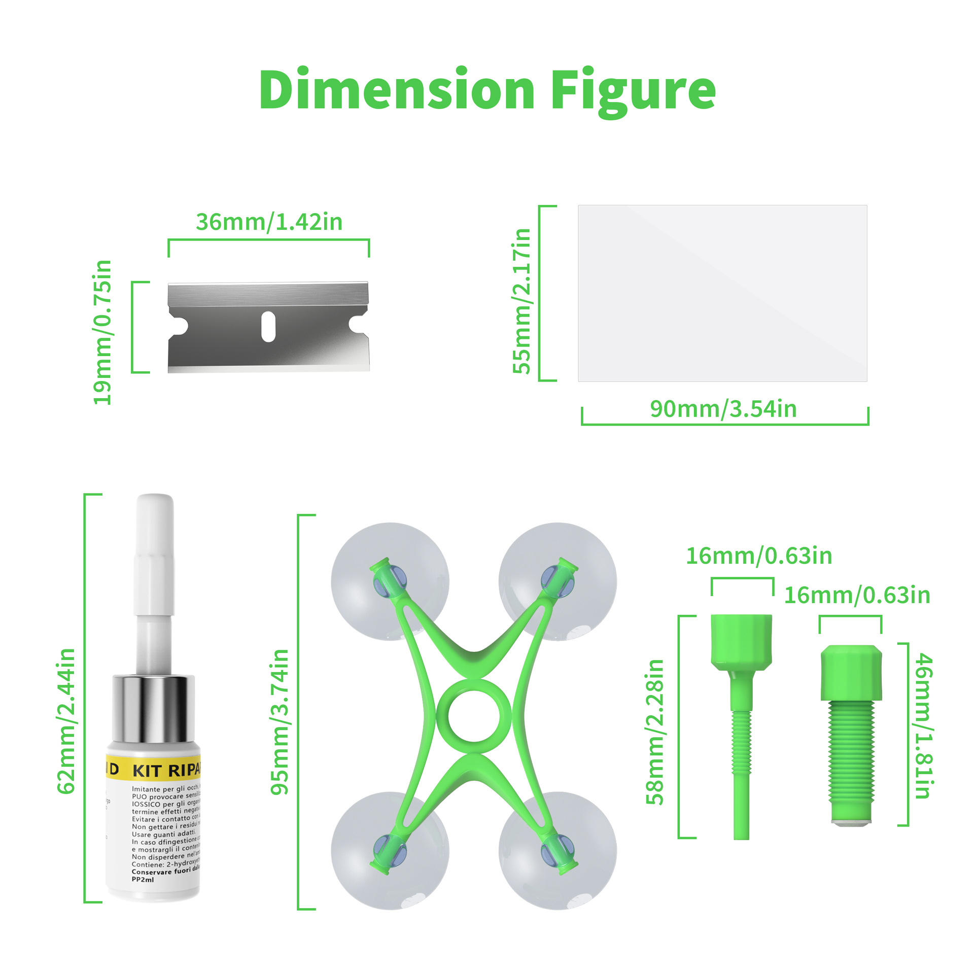 Sikeo New Product Amazon Hot Selling Cross-Border Wholesale Car Windshield Repair Tool Glass Repair Fluid