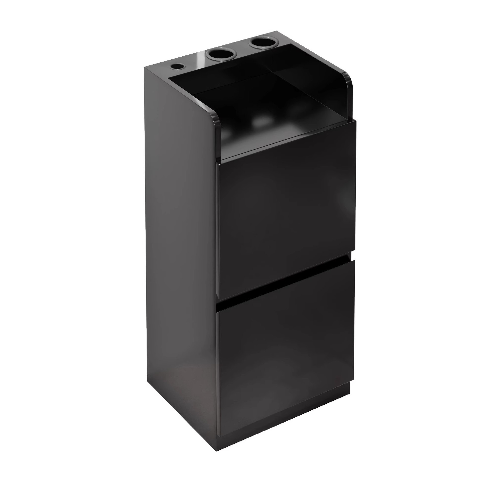 Barber Shop Tool Counter Hair Salon Special Stainless Steel Hairdressing Double-Sided Cabinet Storage Storage with Drawer Fan Rack