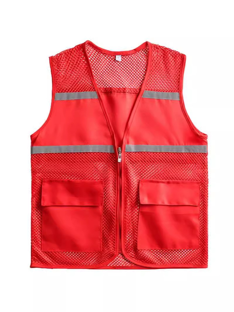Mesh Volunteer Vest with Printed Logo for Advertising Activities, Charity, Supermarket, Group Workwear Wholesale Mesh Vest