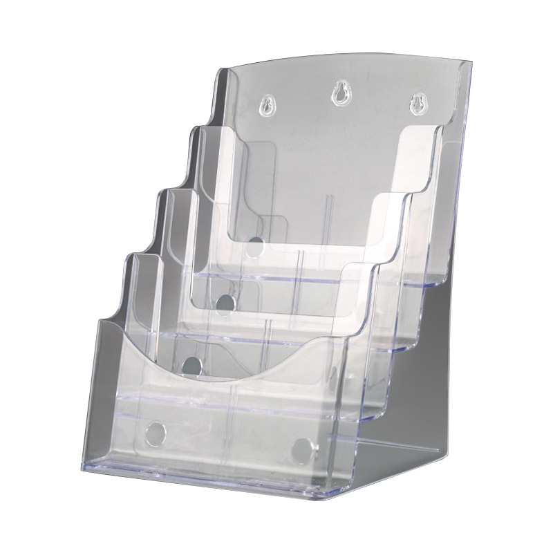 Brochure Display Rack A4 Acrylic Information Rack Lottery Books and Newspapers Magazine Rack A5 Wall-Mounted File Storage Box