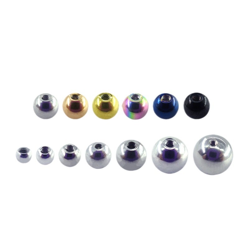 Meier stainless steel inner tooth steel ball human body puncture jewelry accessories internal thread steel ball self-produced small wholesale