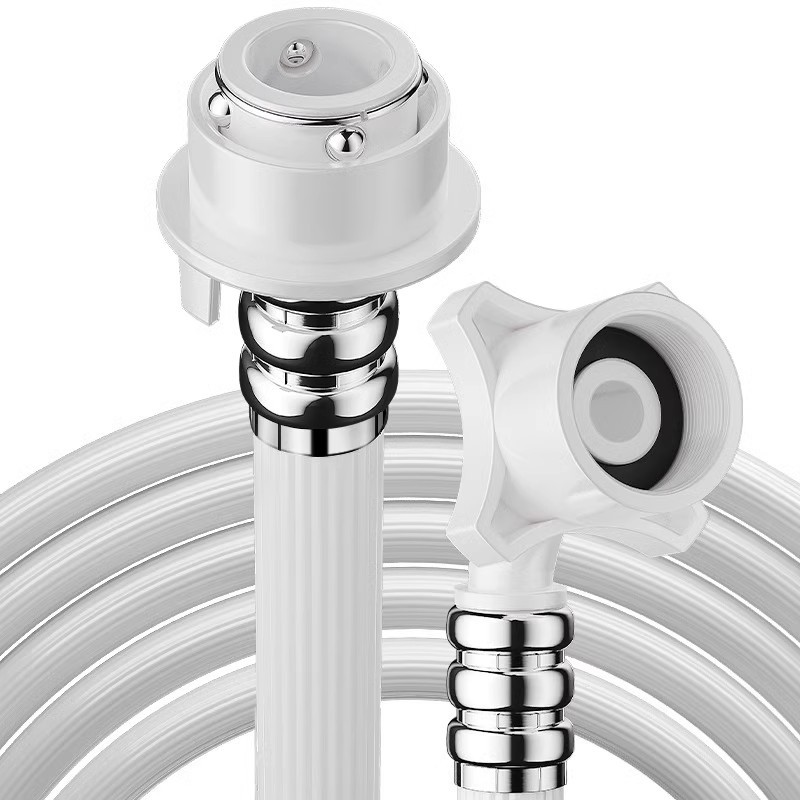 Universal Fully Automatic Washing Machine Water Inlet Pipe Connector Hose Water Pipe Extension Pipe Faucet Buckle Type Push Type