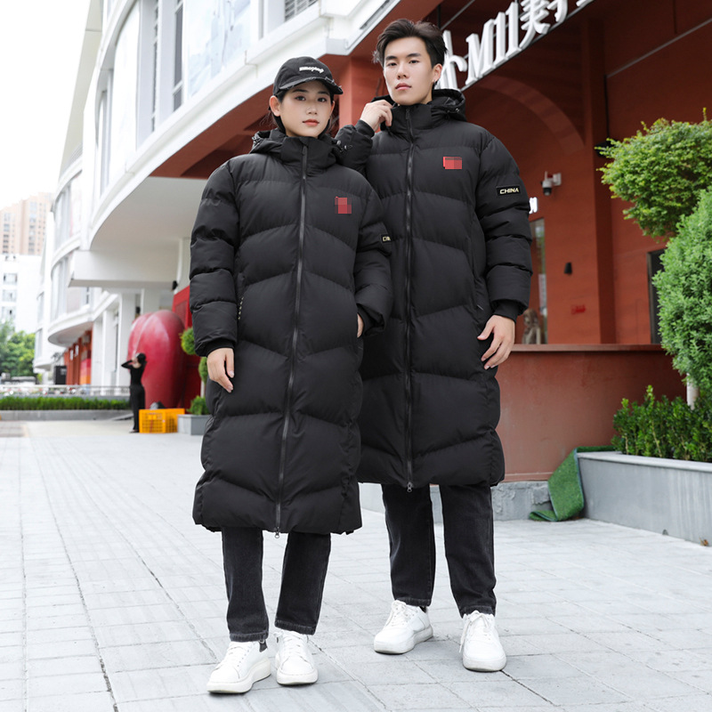 Manufacturer's New Winter Cotton Coat, Outdoor Sports Training Cotton Coat, Long Over-The-Knee Coat, Wide and Stylish, Thickened