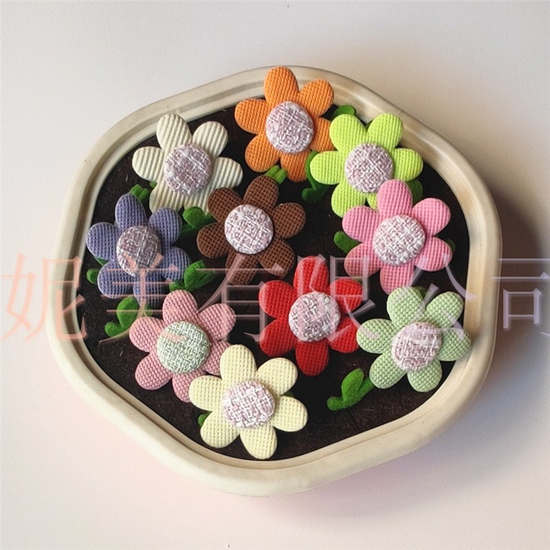 Прямые поставки с фабрики, ультразвуковые пятилепестковые цветы, корейские аксессуары для волос, декоративные аксессуары из ткани подсолнуха, оптовая продажа