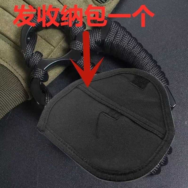 Four-finger tiger iron fist self-defense defense finger buckle tiger finger broken window hand brace finger tiger student version anti-wolf tip life-saving