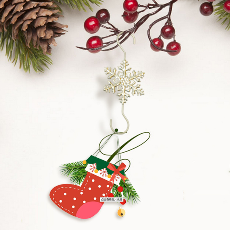 Creative Christmas Supplies Hot-Selling Christmas Accessories Decorations Christmas Snowflake Hooks 68Mms Hooks in Stock