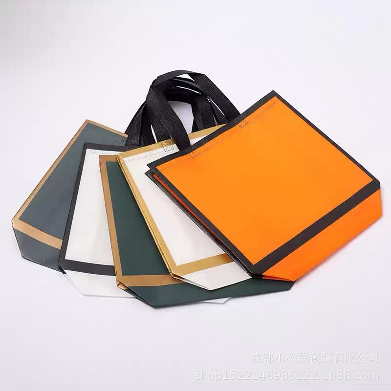 Non-woven handbag customized quick-hair shopping bag customized training laminating bag printing LOGO factory wholesale