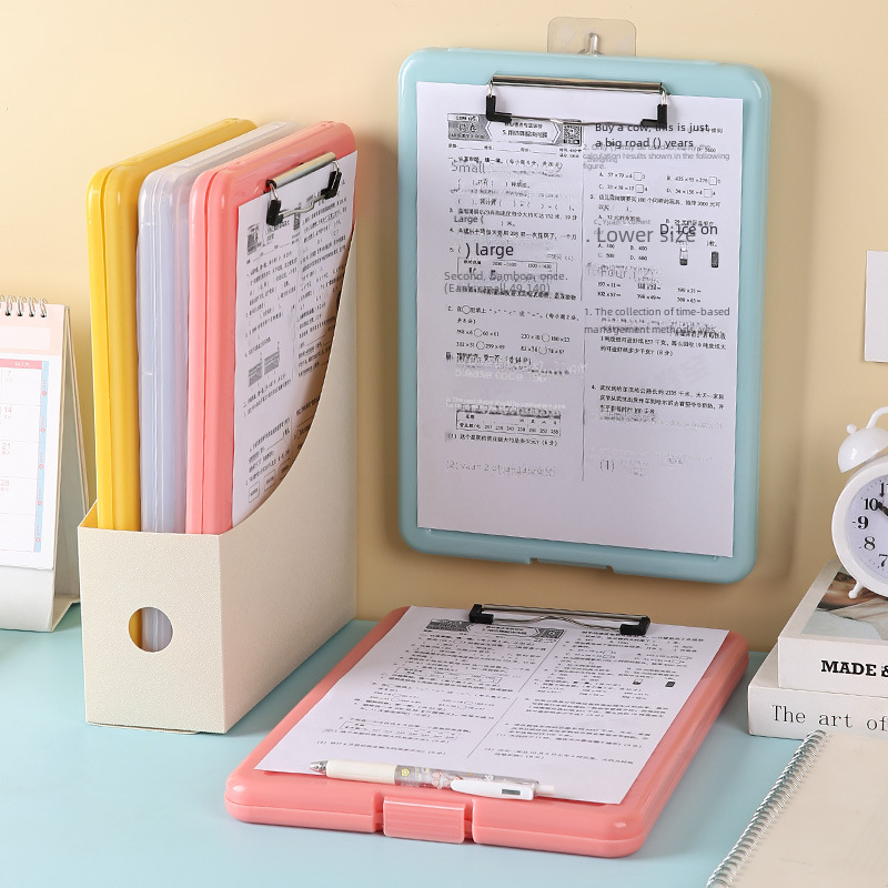 Plastic Board Folder file box copy writing board storage box a4 data box pp transparent office supplies organizing file box