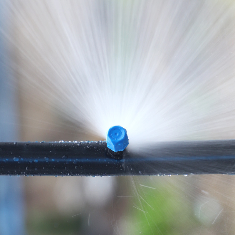 Agricultural Garden Irrigation Adjustable Flow Blue Dripper 0-260L Pressure Compensated Drip Cap Dripper