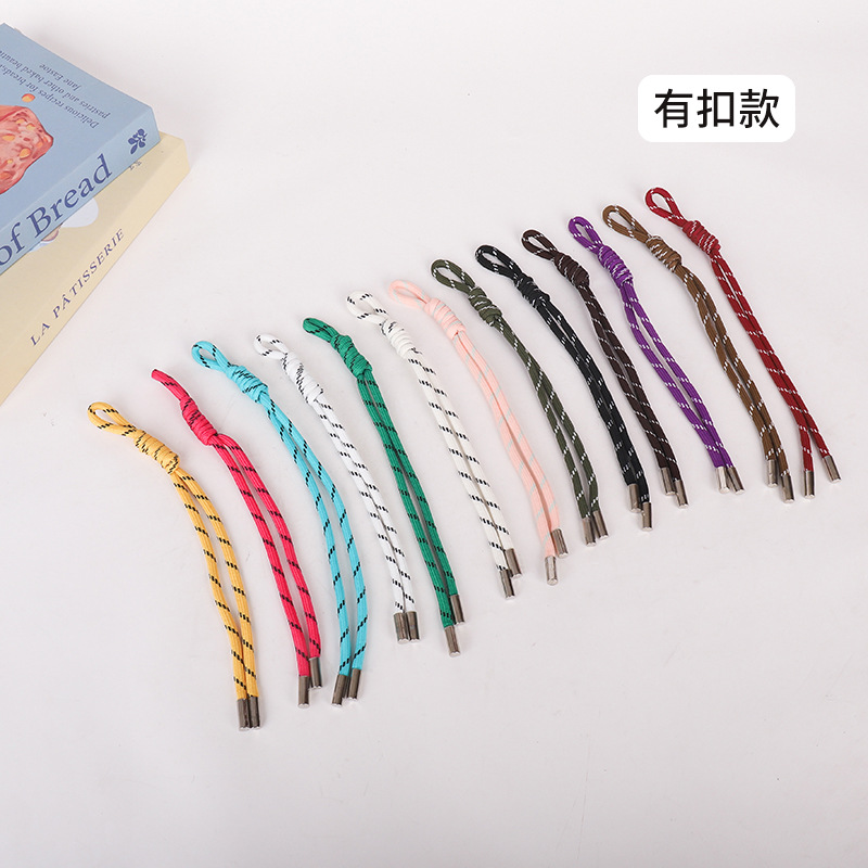 Diamond Knot Hanging Bell Style Rope Pendant DIY Colorfulful Knotted Rope Braided Rope Fashionable Roman Knot Key Lanyard