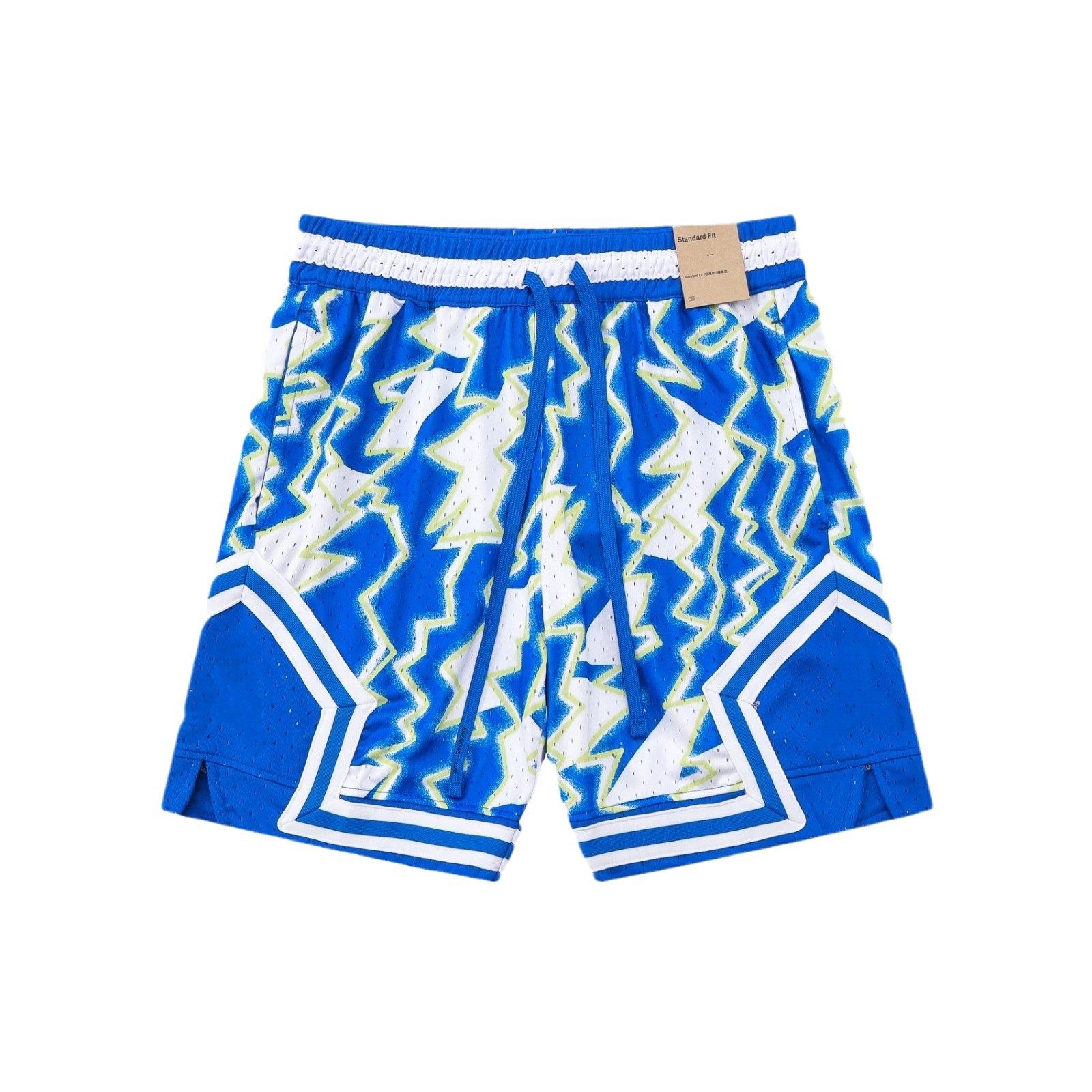 New Shorts Men's Printed Casual Sports But Knee-length Pants Fitness Large Mesh Breathable Basketball Pants Trendy