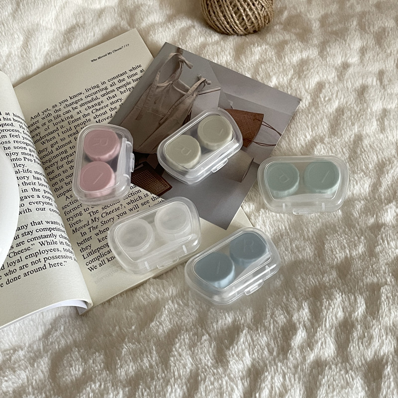 ins Fish-like Simple Candy Color Compact Contact Lens Box Companion Box Contact Lens Care Box kj299pp Box