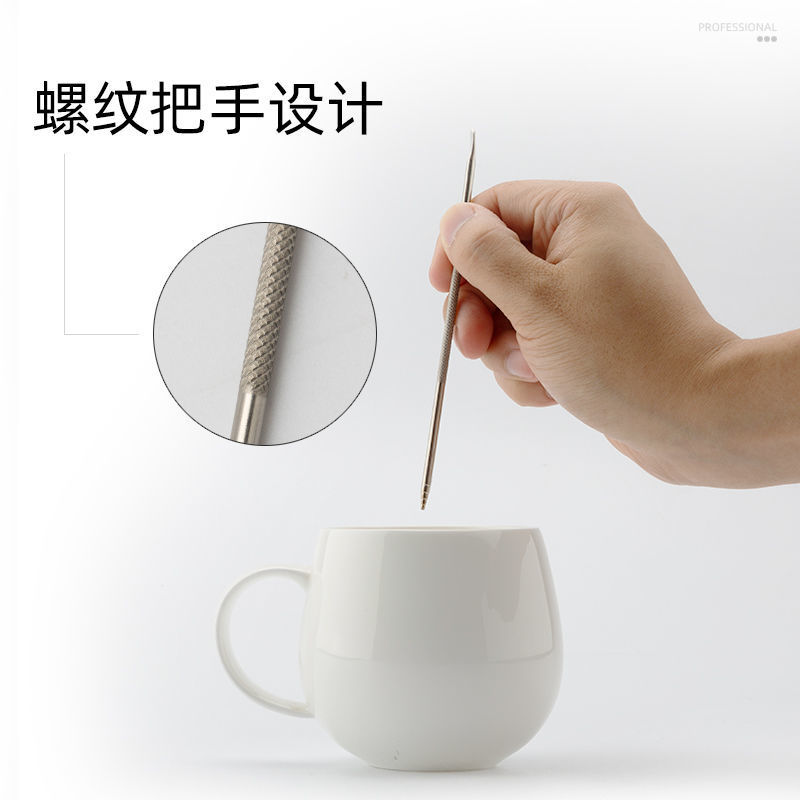 Cross-border 304 stainless steel flower needle coffee carved stick fancy coffee appliance hook baking milk bubble flower needle