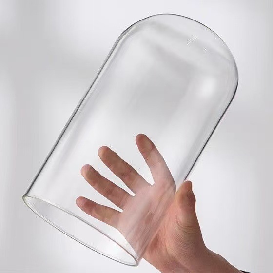 Customized Dust-Proof Glass Cover DIY Decorative Desktop Ornaments Eternal Flower Transparent Micro-Landscape Glass Cover Accessories