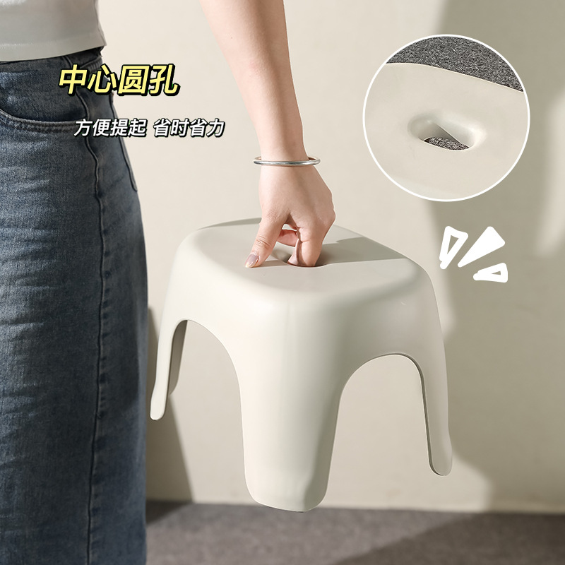 Adult low stool bathroom stool wholesale household transparent plastic small stool multi-functional shoe changing stool pedal small bench
