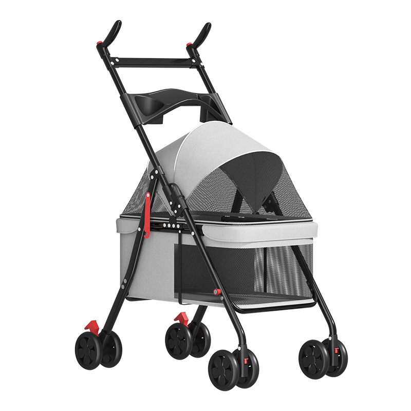Cross-Border Dropshipping Wholesale Pet Stroller Pet Car Dog Car Cat Car Foldable Export Large Customer Orders