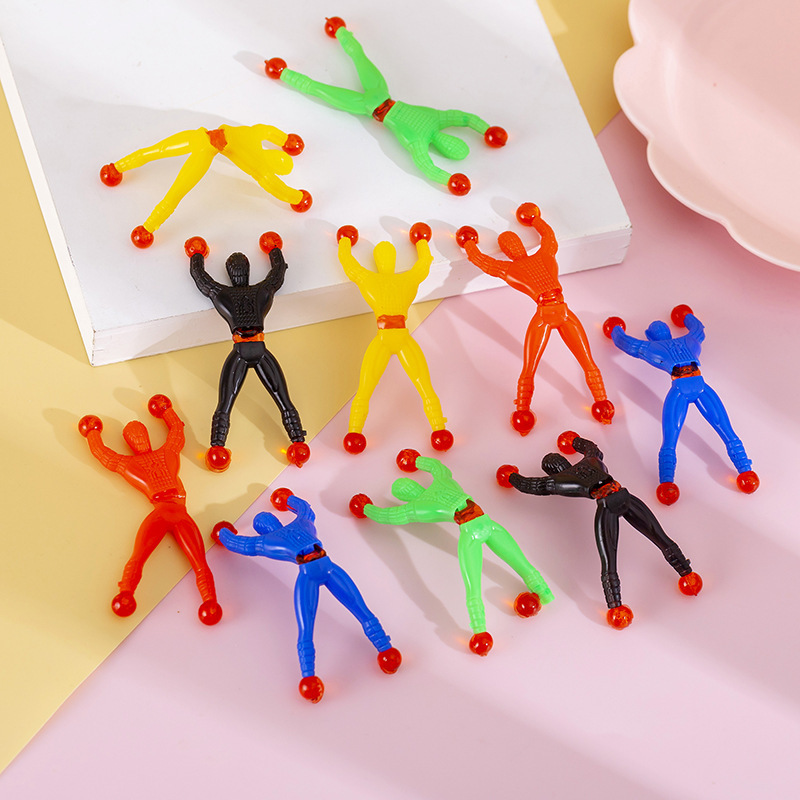 Wall Climber Sticky Spider-Man Wall-Climbing Superman Wall-Climbing Man 2 Yuan Store Traditional Toys Scan Code Promotion Toys