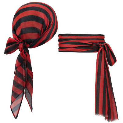 Amazon Halloween Pirate Costume Medieval Renaissance Linen Pirate Bandana and Belt Costume Accessories