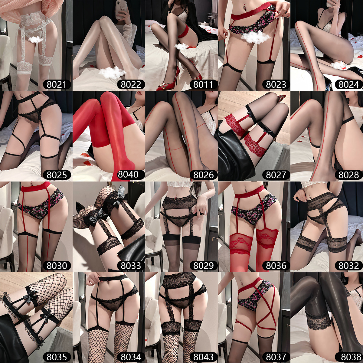 Stockings Sexy Lace Outer Wear Female Sexy Crotchless Suit Sexy Summer Suspenders Fun No Need to Take Off Intimates Socks Summer