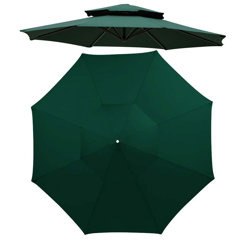 Double-Top Banana Umbrella Center Pole Umbrella Cloth Replacement Outdoor Courtyard Umbrella Replacement Garden Sun Protection Cloth Parasol Cloth