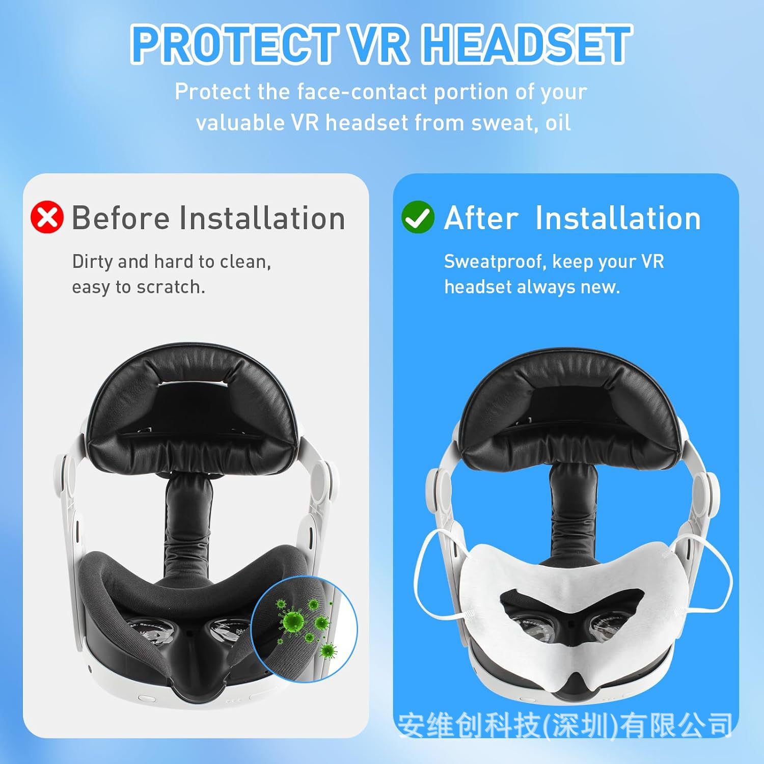 Disposable VR eyes for pico4 VisionPro Vive Quest23s isolation protective face cloth
