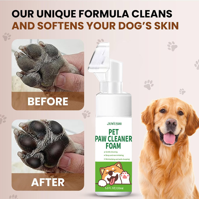 Cross-Border Pet Foot Cleansing Foam Dog Cleanser Foot Care No-Wash Cleansing Mousse Foam Pet Cleanser