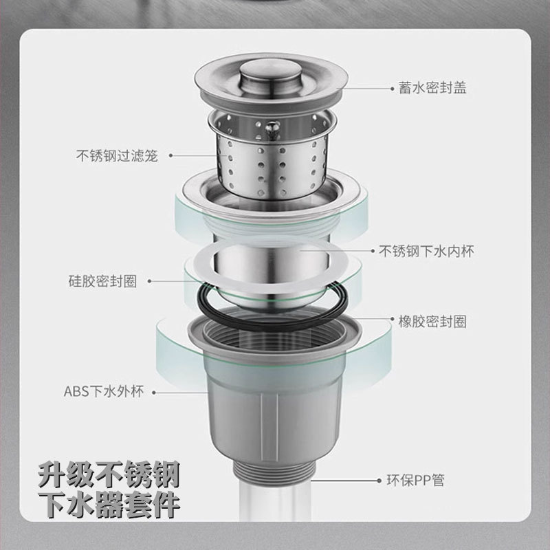 304 Stainless Steel Mop Pool Household Balcony Mop Pool Rectangular Outdoor Commercial Toilet Outdoor Mop Pool