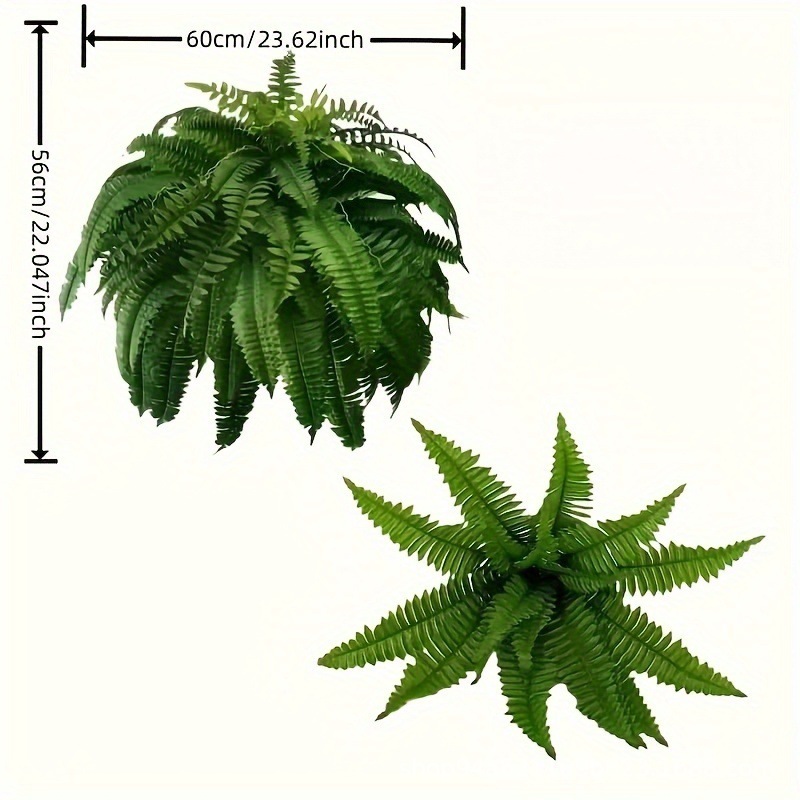 В наличии бестселлер Amazon для кросс-бордерной торговли 18-листный искусственный зеленый декоративный папоротник Бостонский папоротник Персидская трава