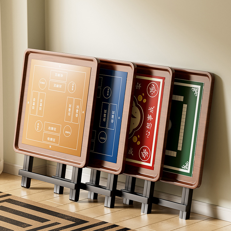 Стол для маджонга и покера без яиц, двухцелевой обеденный стол с подушкой, квадратный складной стол для шахмат и карточной комнаты