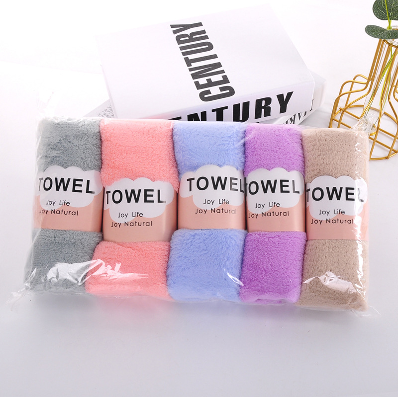 Factory Solid Color Coral Fleece Towel Warp Knitted Cutting Edge Not Deformed Thickened Soft Absorbent Gift suit Bath Towel