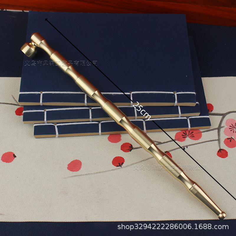 Короткая трубка для сигарет из латуни, портативная старая медная сигарета с фильтром, сухая сигарета, двойного назначения, многофункциональная латунная трубка