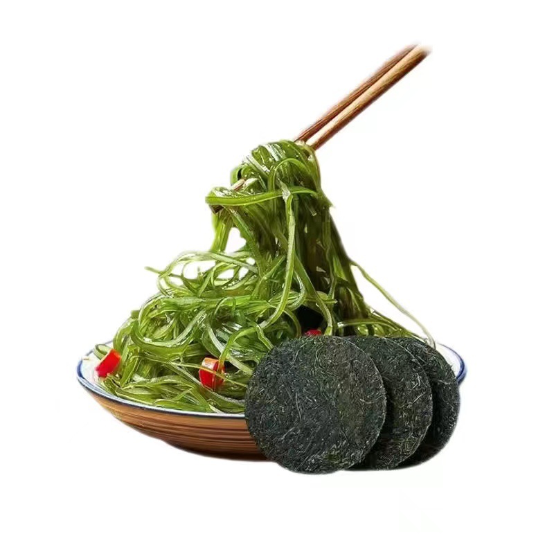 Compressed Kelp Silk Round Cake No-Wash Drying Food Grade Kelp Silk Dry Goods Internet Celebrity Live Broadcast Special Kelp Silk Wholesale