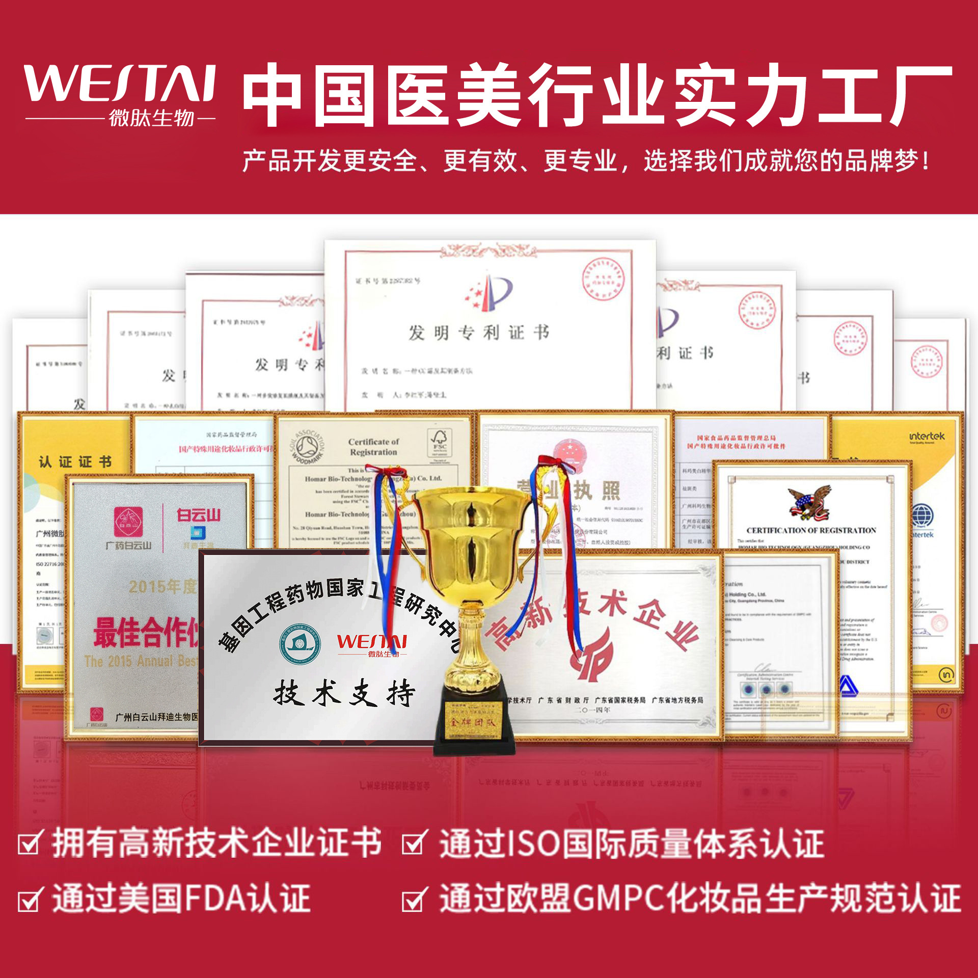 Micropeptide and Oem Custom Medical Sodium Hyaluronate Lubricant Medical Device Brand Dressing Processing