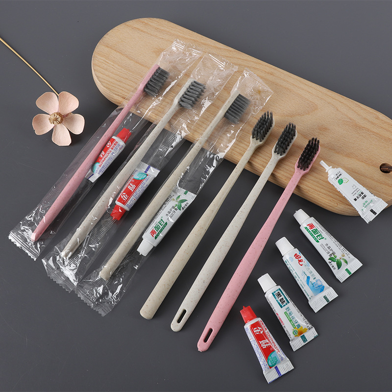 Hotel Disposable Toothbrush Soft Bristles with Toothpaste Hotel Special Toiletries Two-in-one Adult Toothbrush