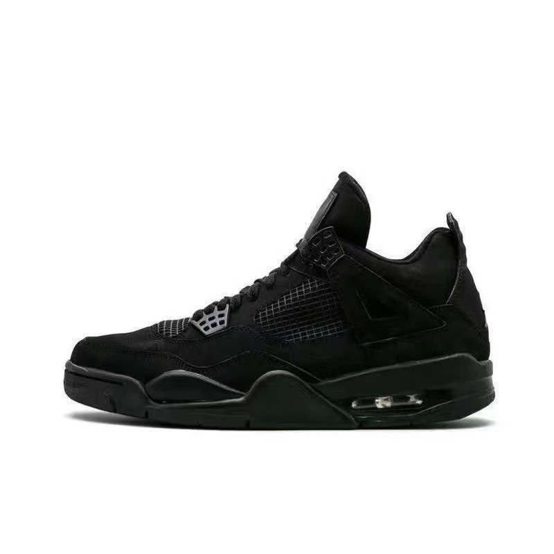 Putian Shoes Aj4 Electric Mother Cement Thunder Black Cat Unisex Wear-Resistant Versatile Student Basketball Casual Shoes
