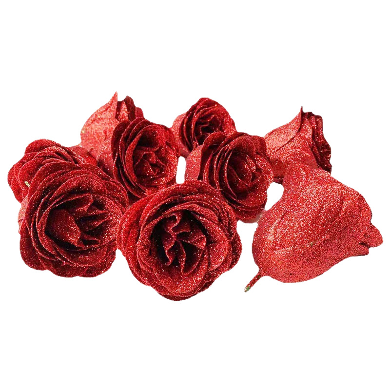 Manufacturer Wholesale Gold Powder Blue Enchantress Artificial Crystal Rose 520 Chinese Valentine's Day Glitter Rose