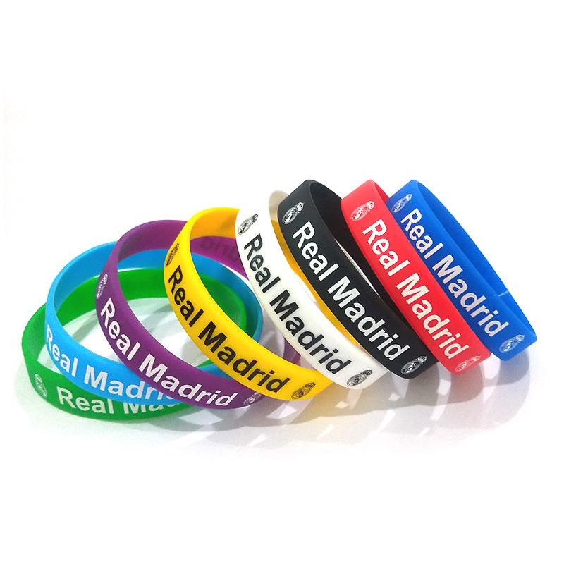 Barcelona Real Madrid Club Messi Ronaldo Football Star Bracelet Color Silicone Handband Fans Gift