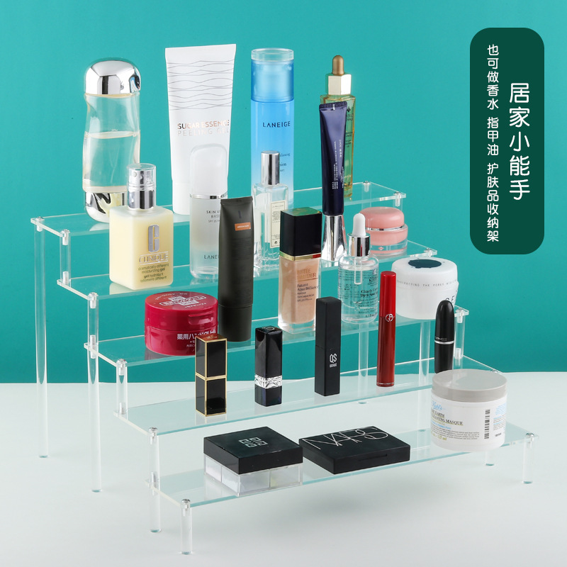 Acrylic Bubble Mate Display Rack Transparent Ladder Blind Box Storage Doll Toy Hand-made Storage Rack Display Rack