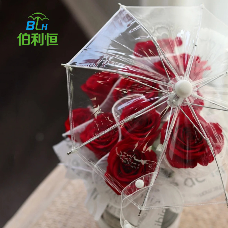 Spot Cotton Doll Toy Umbrella Bjd 3 Points 4 Points Mini Transparent Small Umbrella 20cm Baby Props Umbrella