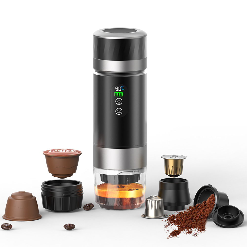 New Portable Capsule Coffee Machine Espresso Extraction Three-In-One American-Style Travel Charging Outdoor Electric