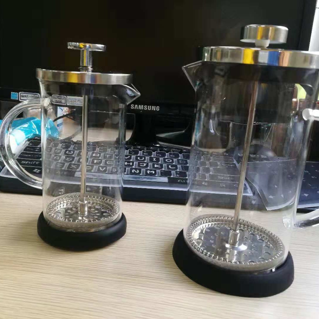 Hand-Brewed Coffee Pot, French Press Pot, Household French Press Pot, Glass Tea Maker, Hand-Pressed Filter Cup, Cold Brew Pot