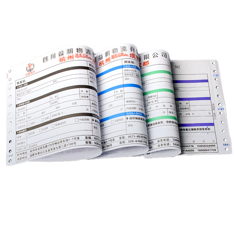 Manufacturer Customized Machine-Printed Delivery List Sales Order Triple Printing Paper 3-Layer Two-Part Three-Part Single Bill Printing