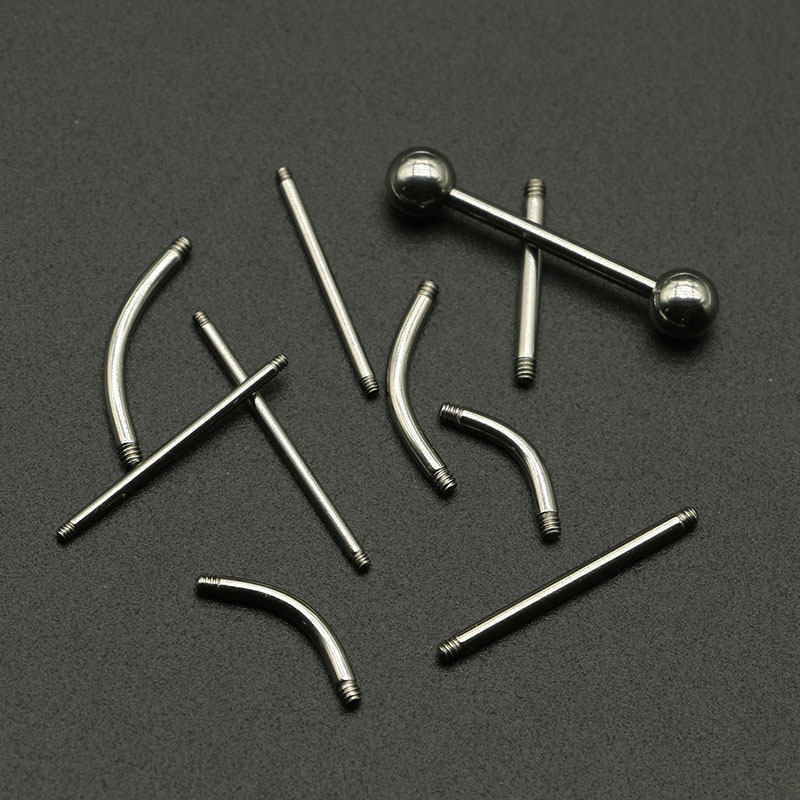 316L титановые пирсинги для языка, пирсинг для ушей, губ, груди, универсальные аксессуары для пирсинга