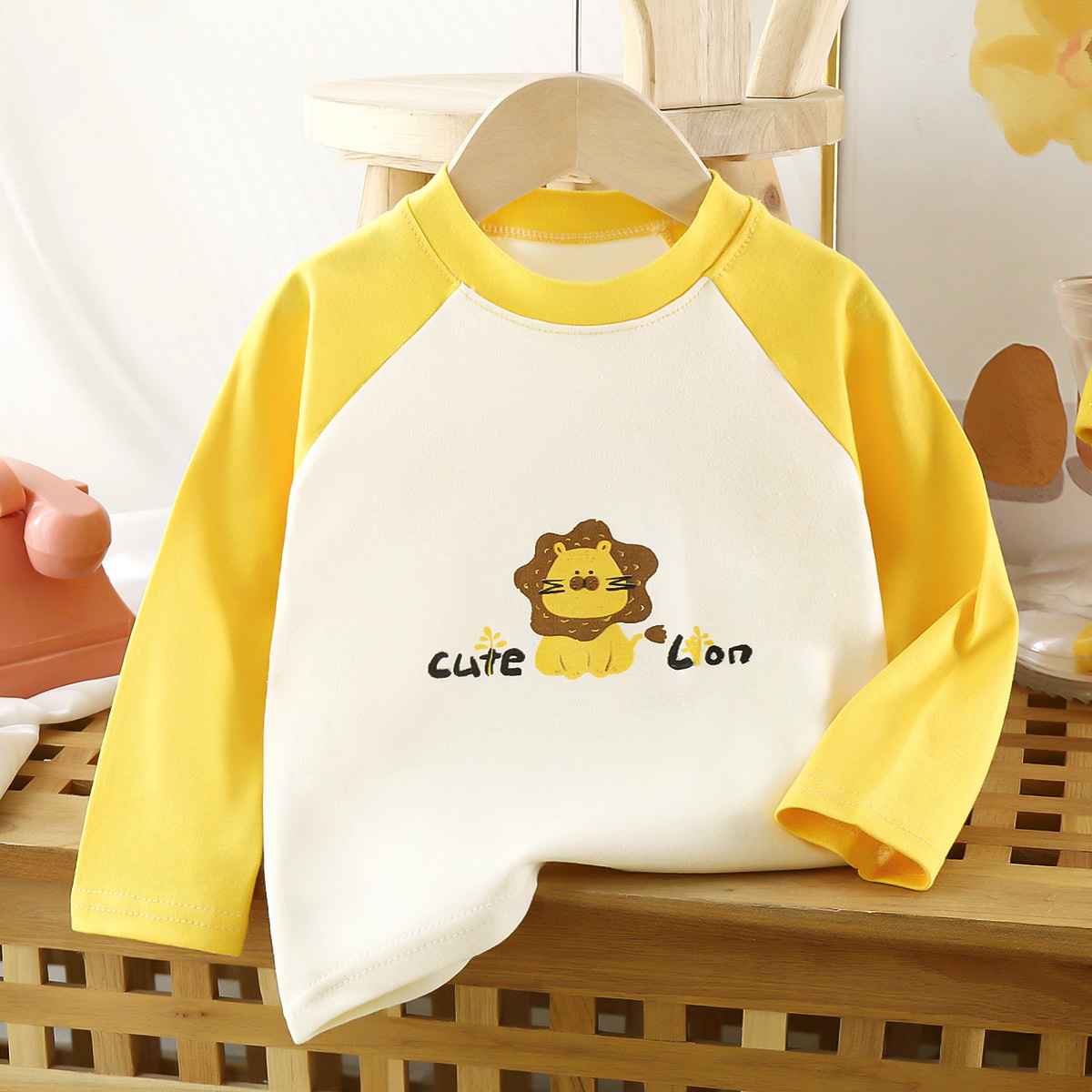 Children's Long-Sleeved T-Shirts, Autum Clothes, Pure Cotton Baby Autum New Boys' Clothes, Girls' Bottoming Shirts, Kidsren's Clothing Wholesale