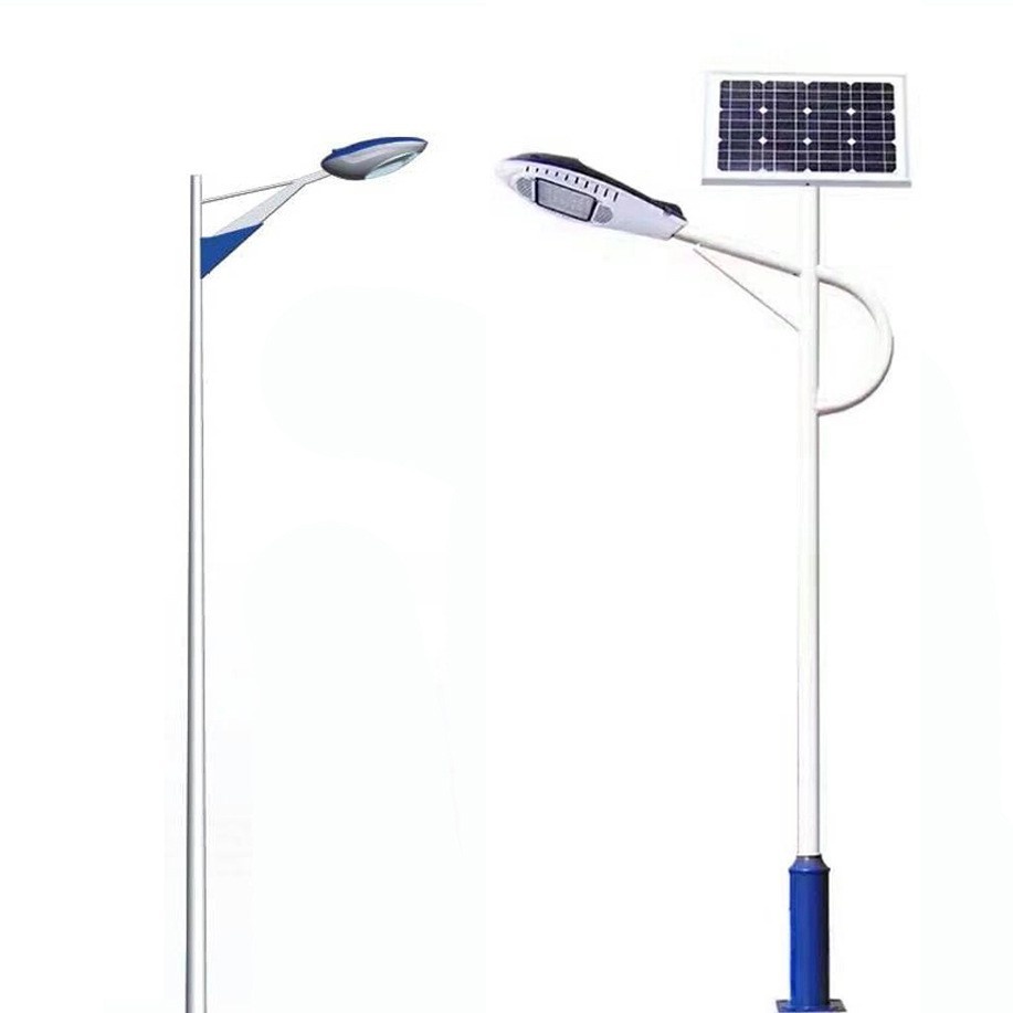 Light Pole Manufacturer Outdoor Road Lighting Solar Light Pole Basketball Court High Pole Light Hot Galvanized Single and Double Arm Street Light Pole