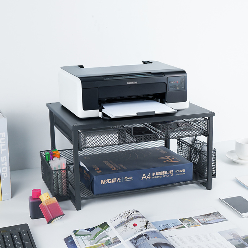 Aoyao Cross-Border Wrought Iron File Rack 3-Layer Drawer-Type Document Storage Box Office Desktop Organizer