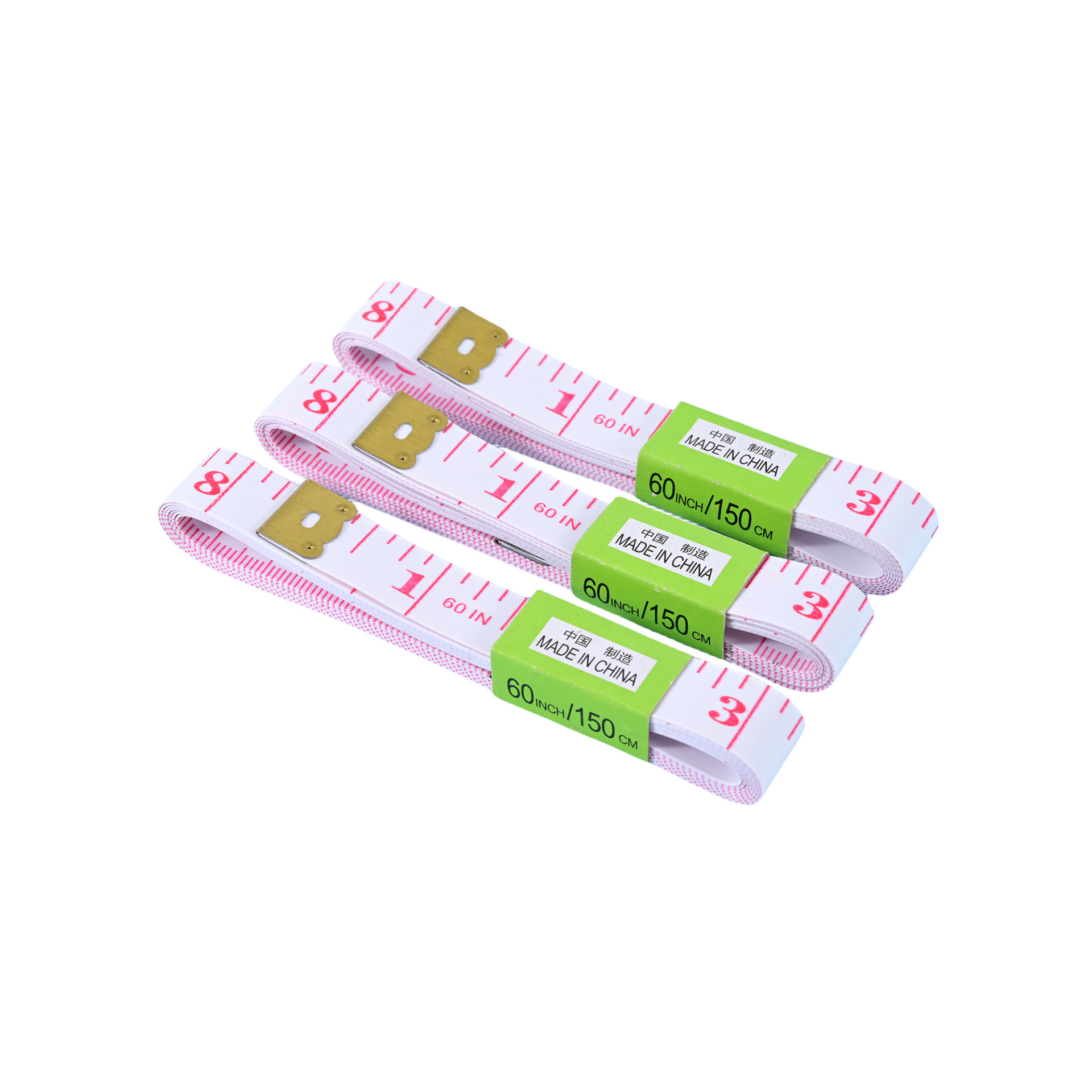 Factory Direct sales clothing soft ruler three circumference ruler tailor ruler 1.5 m thick white background black word tape ruler foreign trade in stock