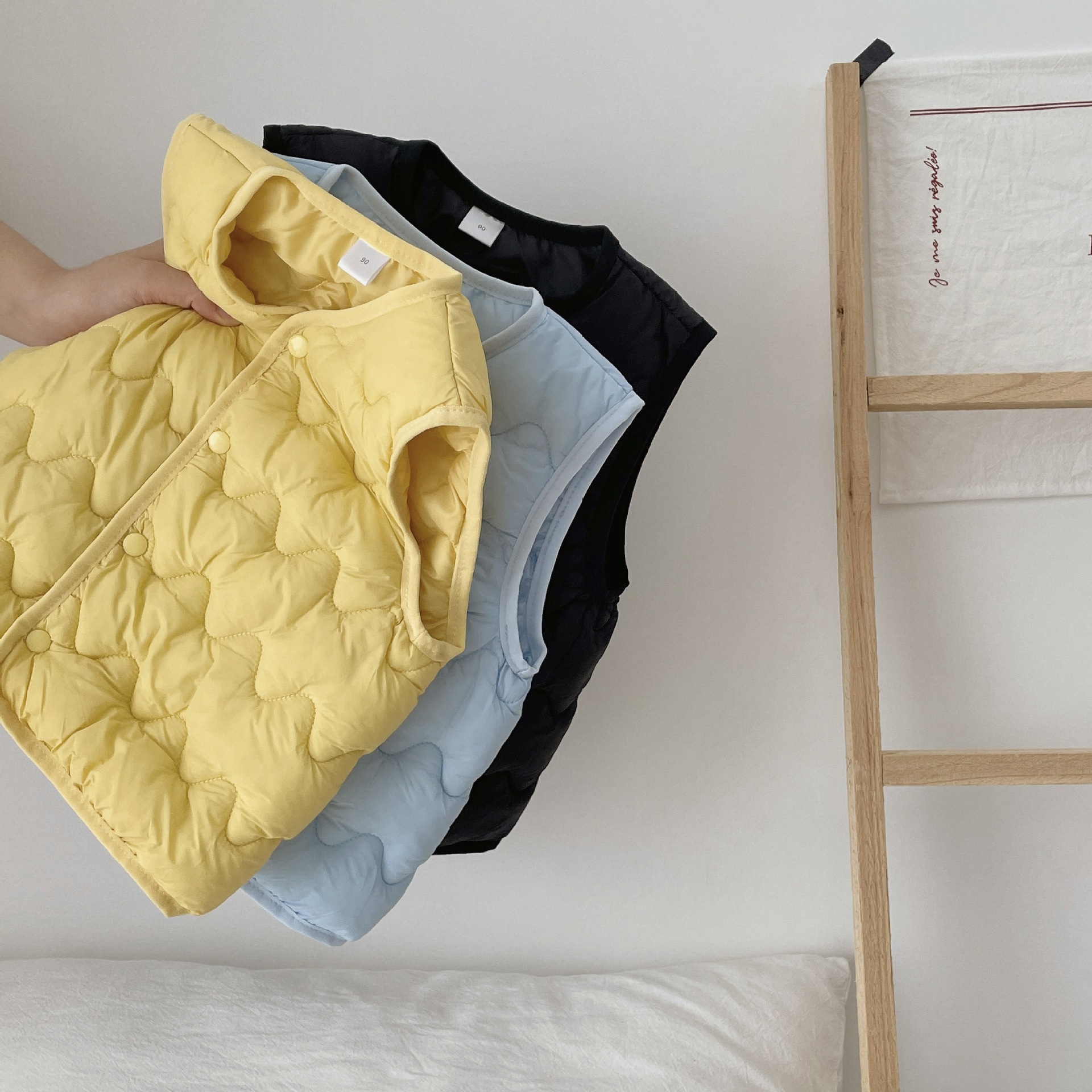 Children's Down Cotton Vest Baby Baby Inside and Outside Wear Autumn and Winter Thickened Vest New Foreign Trade New Style for Boys and Girls